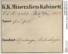 Etiketten zu Gold (NHMW-MIN-Aq714)